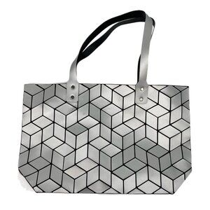 Patrizia Luca Silver Black Geometric Tote | Stylish Everyday Bag